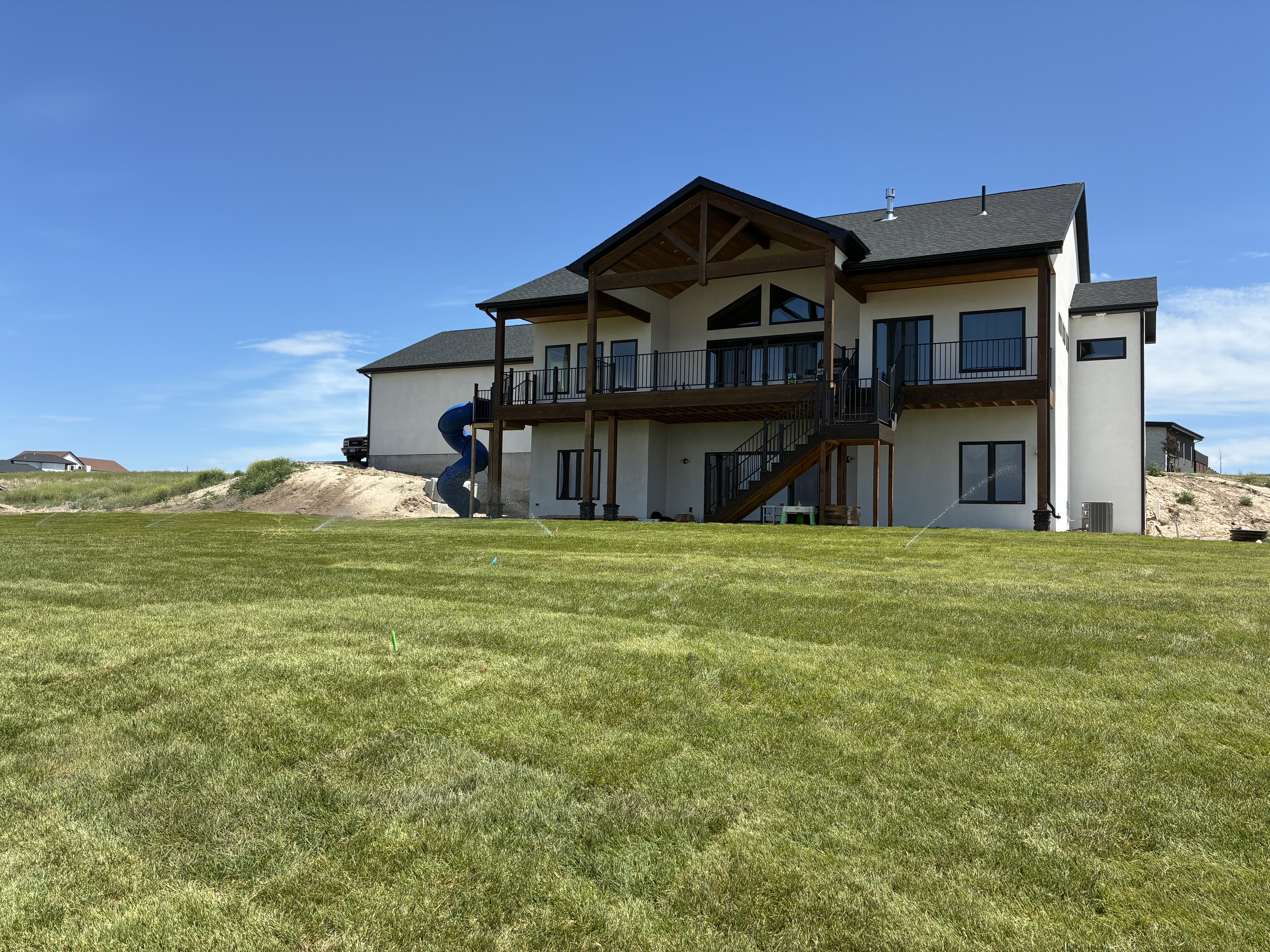 Backyard install at a large new-construction home